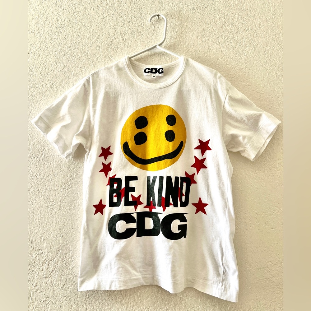 CDG 20SS CPFM Cactus Plant Flea Market Be Kind Print T Shirt White SZ-T038 Med M